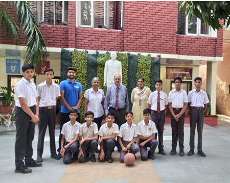 U14 basket ball boys team stood first in zonals.