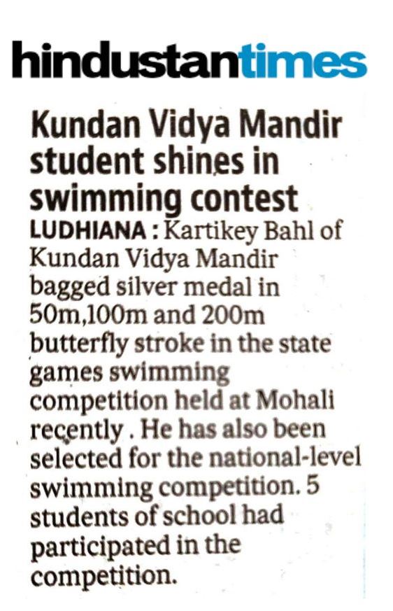 Begged Silver Medal in Swimming Contest