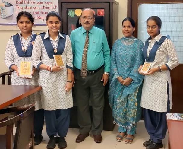  Bhargavi, Raghavi, and Samridhi Shine at Vedic Speech Competition